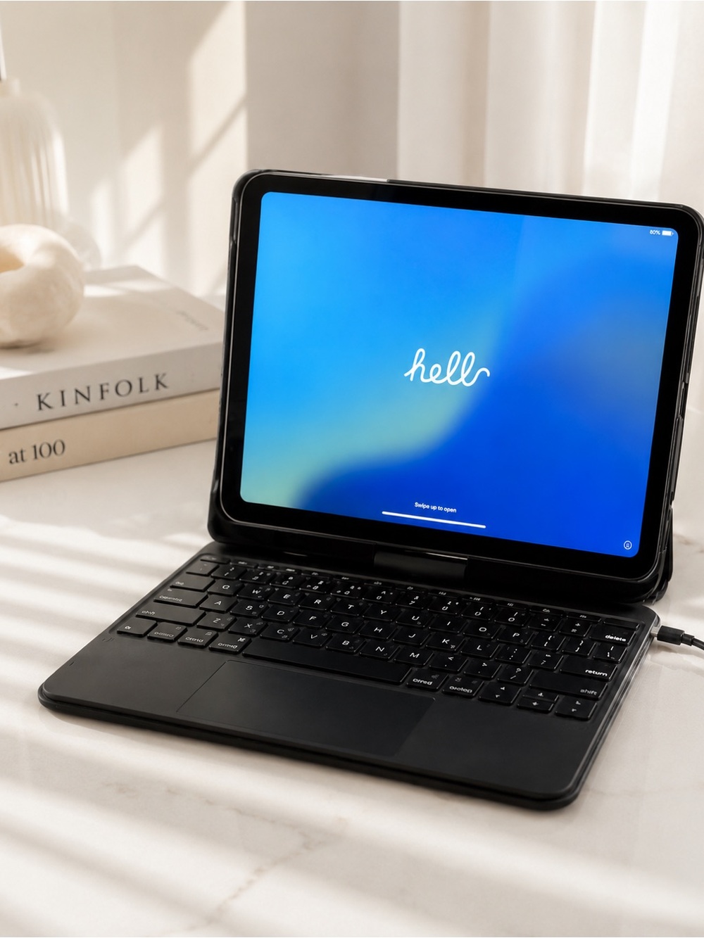 Apple IPad with Bluetooth Keyboard